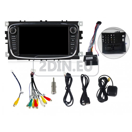 FORD Mondeo, Focus, S-Max, C-Max, Galaxy - 7" МУЛТИМЕДИЯ / Навигация android 16 черна